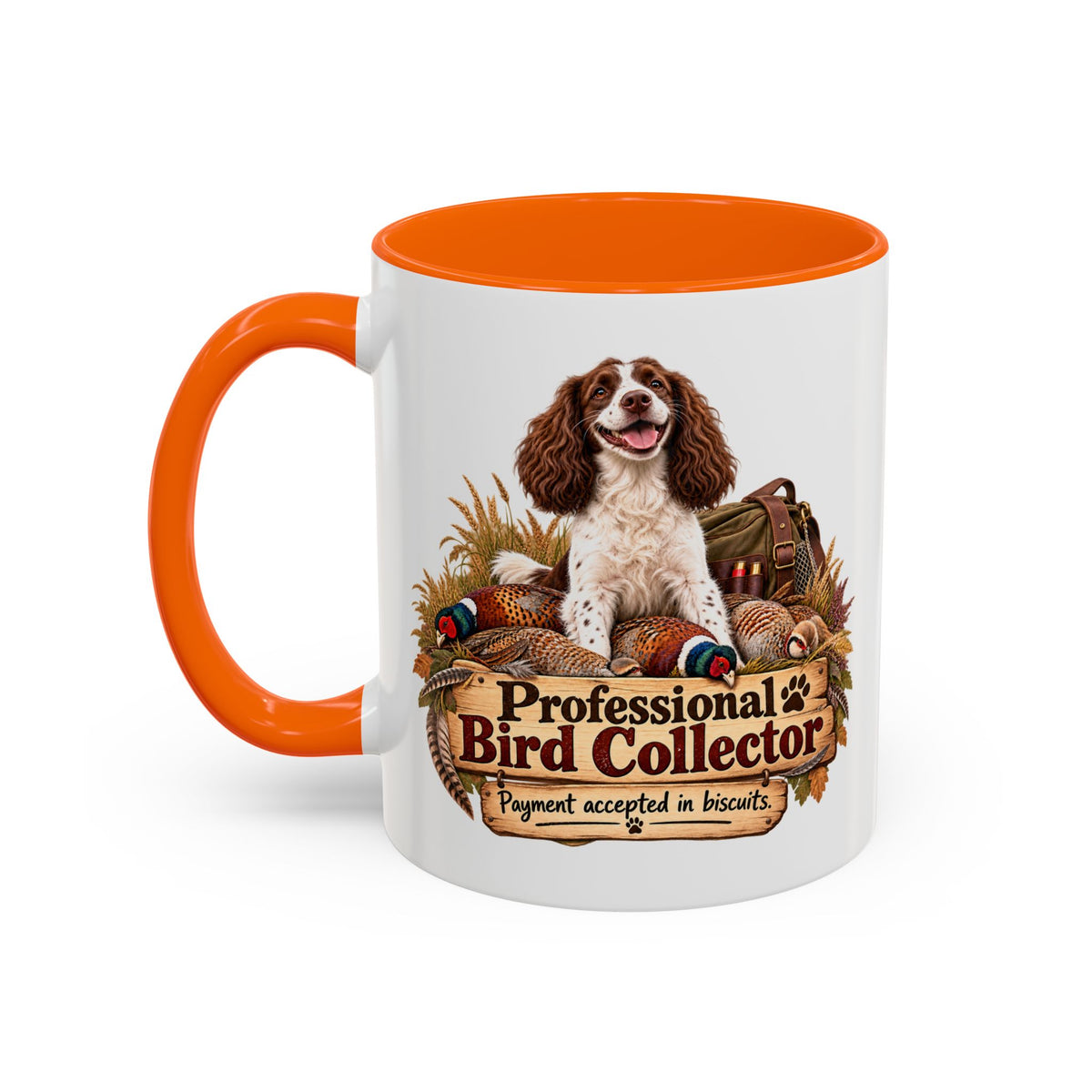 Funny Liver and White Springer Spaniel Mug - Professional Bird Collector, Gundog Owner Gift, Shooting Dog Lover Coffee Mug, 11oz