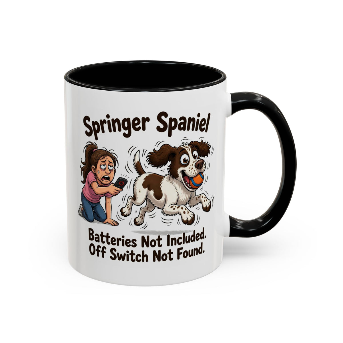 Off Switch Mug - Springer - Liver & White - Woman