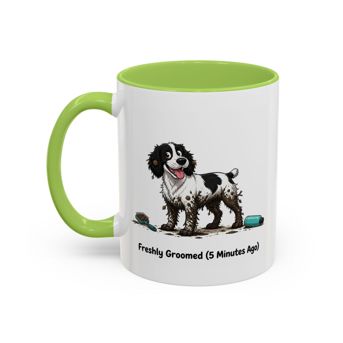 Freshly Groomed Mug - Springer Spaniel - Black & White