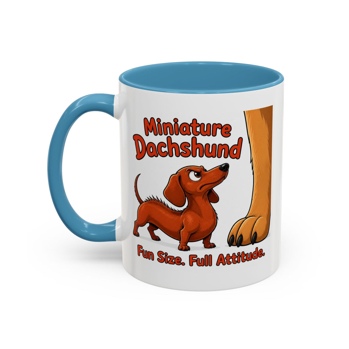 Fun Size Full Attitude Mug - Dachshund - Red