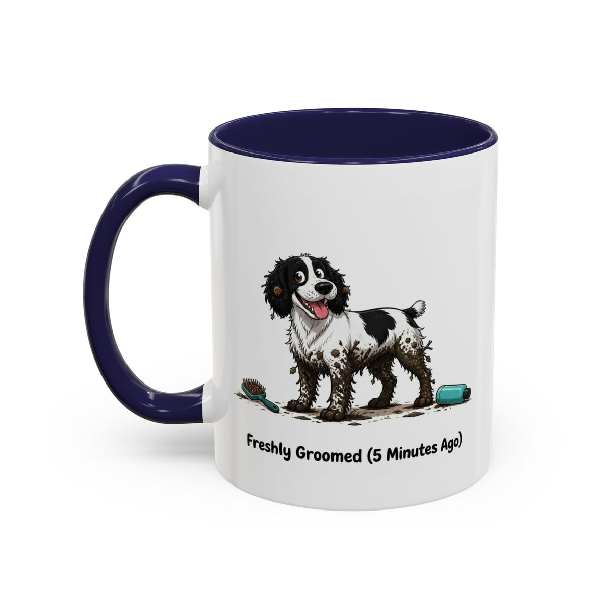 Freshly Groomed Mug - Springer Spaniel - Black & White