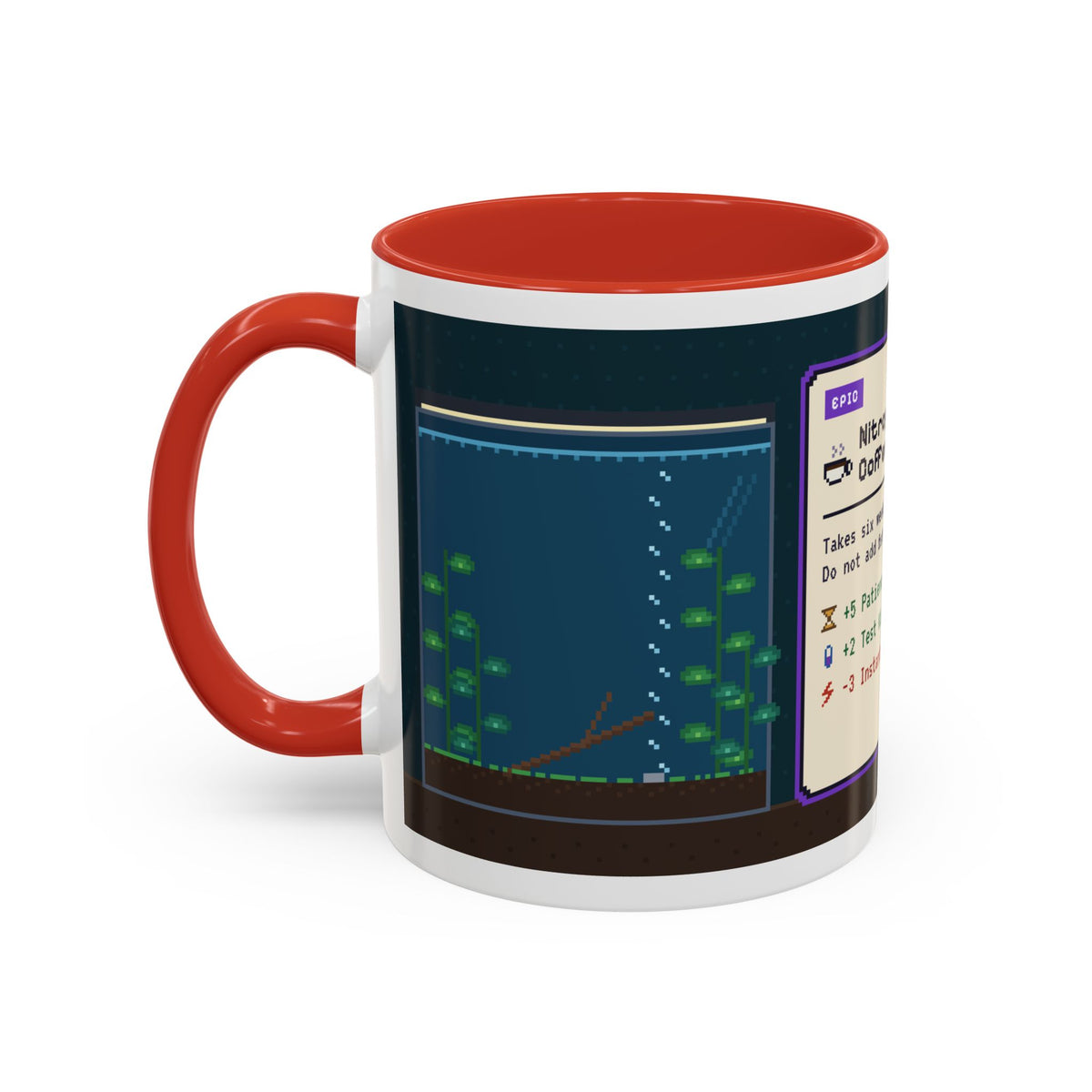 Nitrogen Cycle Coffee pixel art aquarium mug, 11oz ceramic – view 16