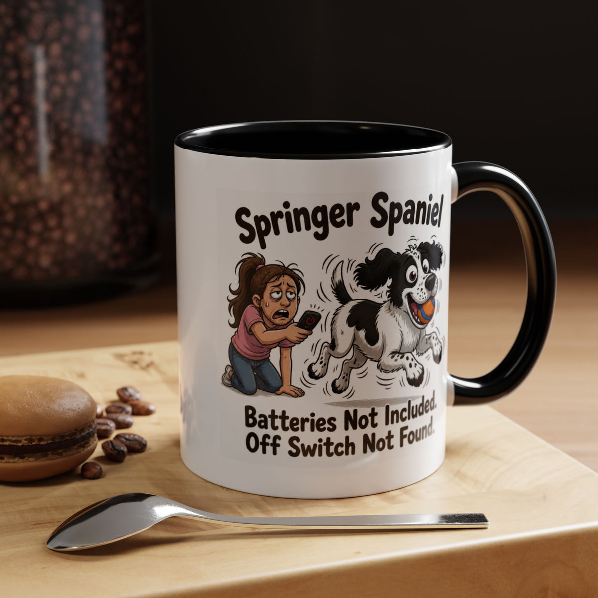 Off Switch Mug - Springer - Black & White - Woman
