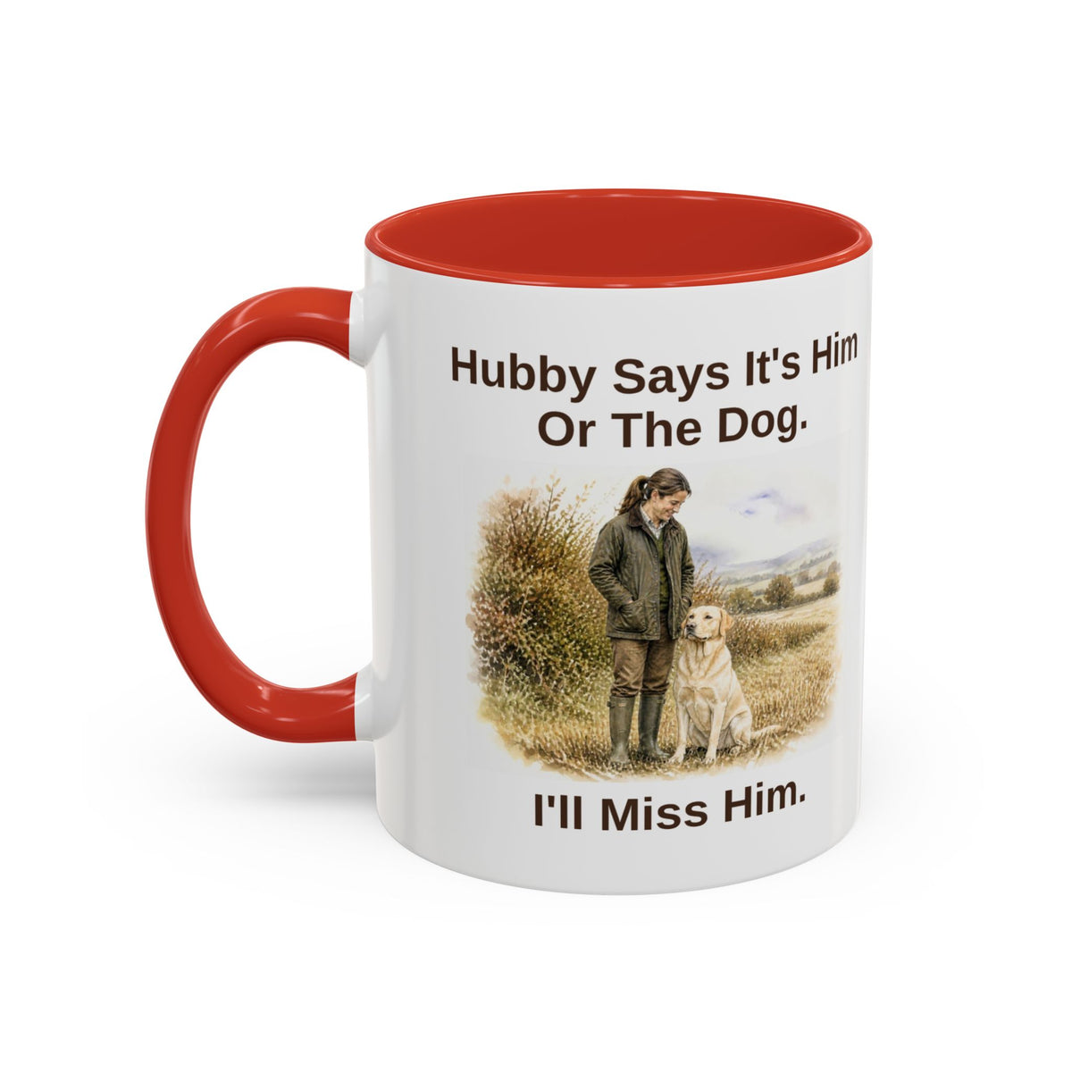 Hubby Says Mug - Labrador - Yellow - Brunette