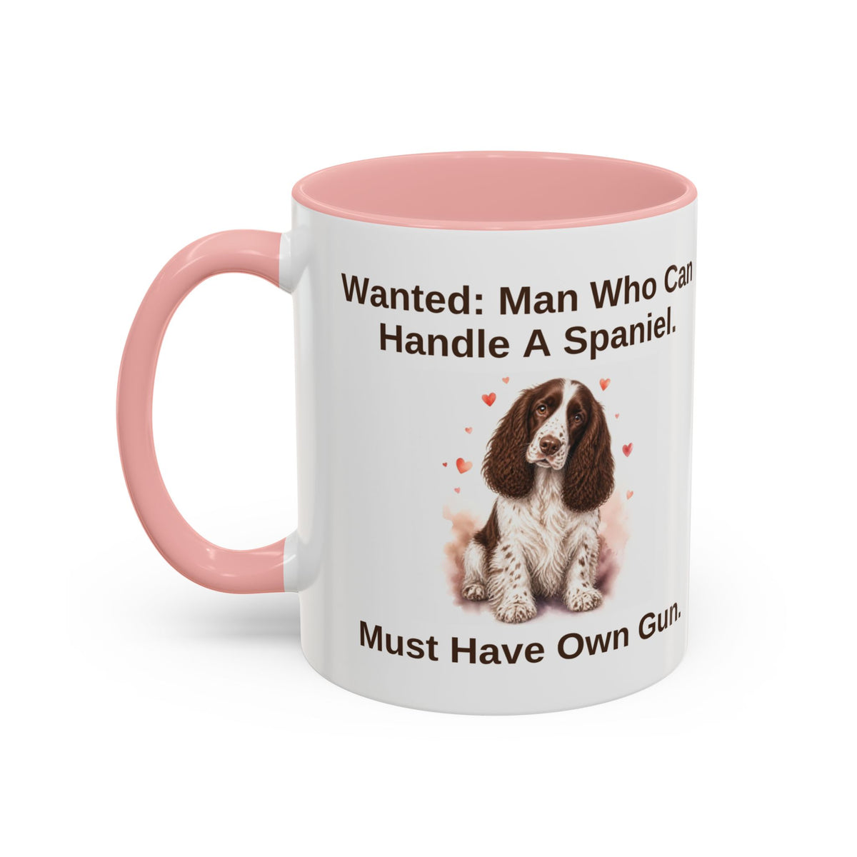 Wanted Mug - Springer Spaniel - Liver & White - Man