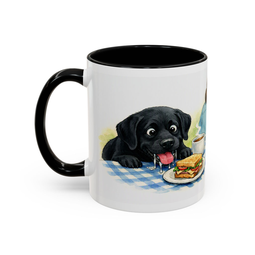 Funny black Labrador mug, food thief Lab – view 5