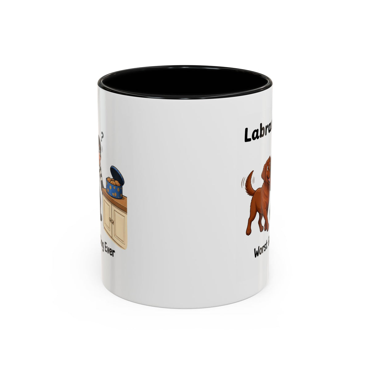 Personalised Fox Red Labrador Mug - Worst Guard Dog Ever - Custom Dog Name, Funny Lab Gift, 11oz
