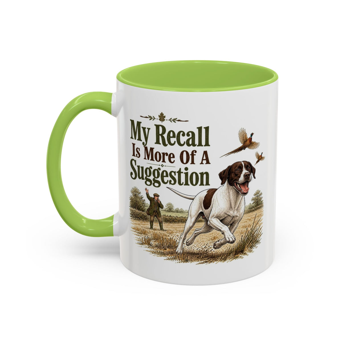 Funny English Pointer Mug - My Recall Is More Of A Suggestion, Working Gun Dog Gift, Pheasant Shooting Mug, 11oz