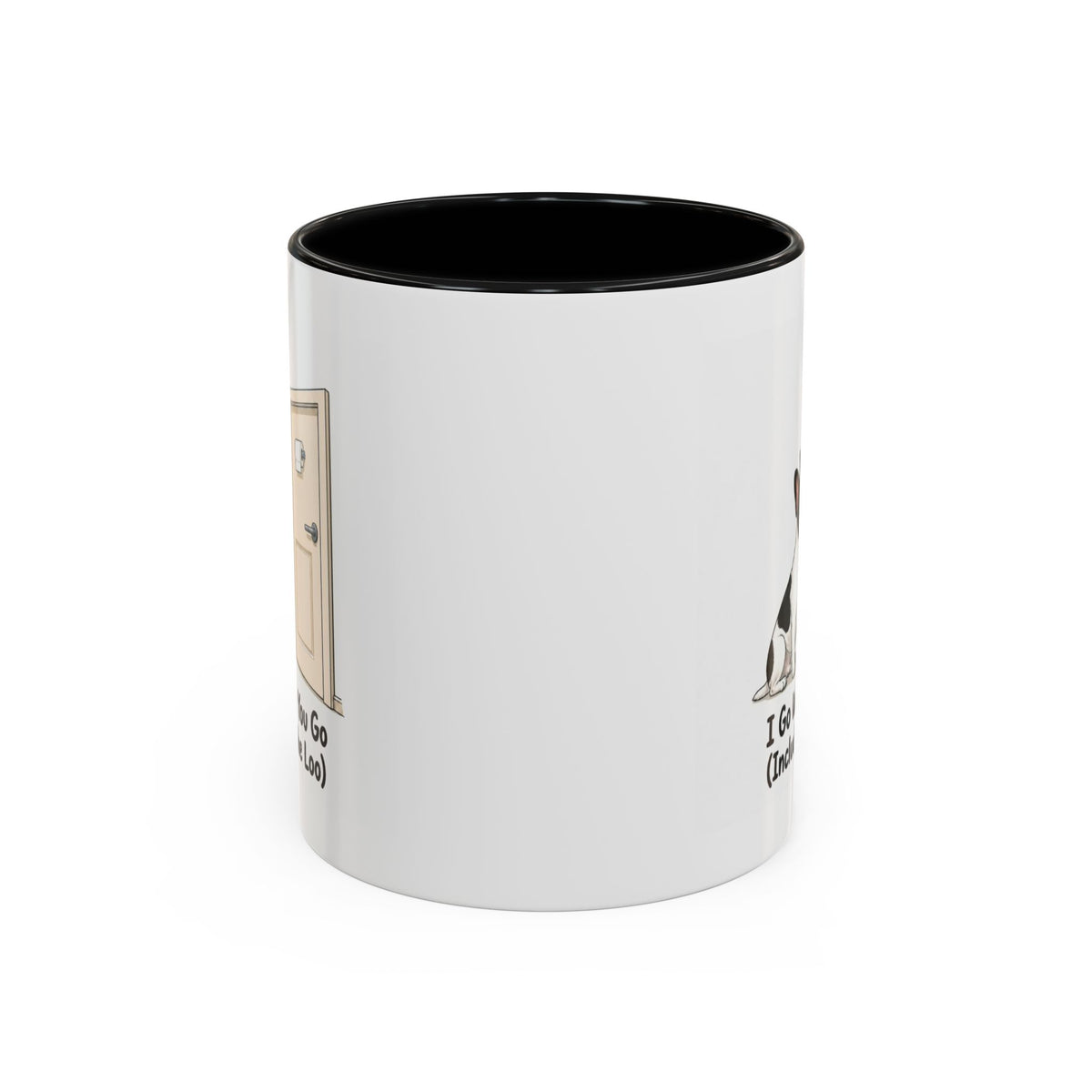 I Go Where You Go Mug - French Bulldog - Pied