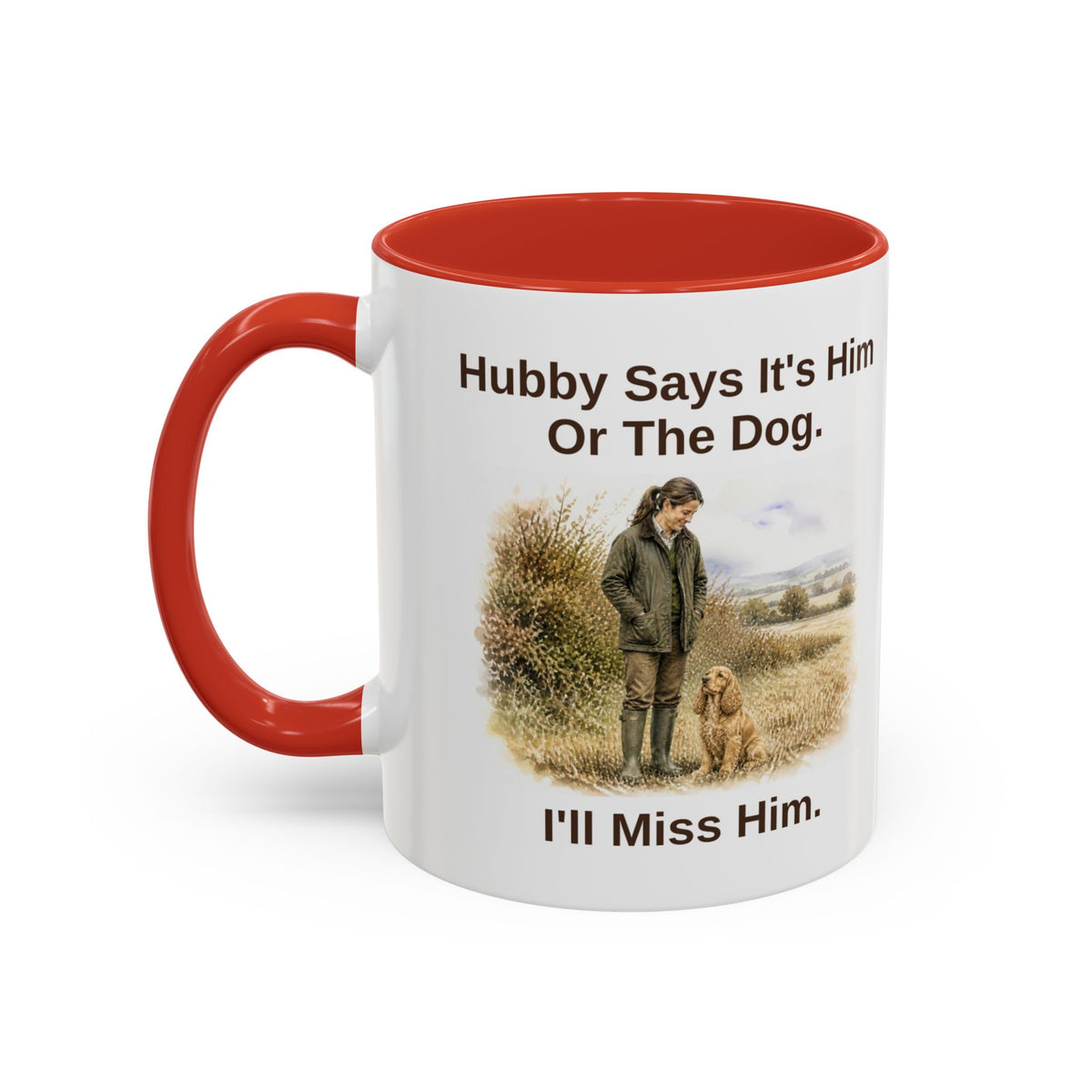 Hubby Says Mug - Cocker Spaniel - Yellow (Golden) - Brunette