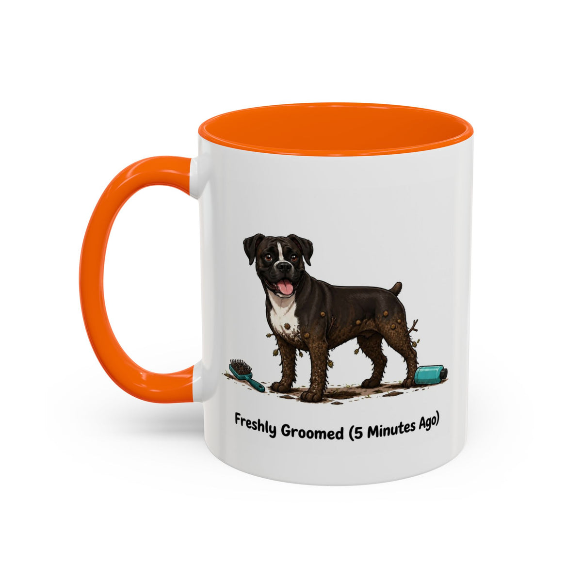 Freshly Groomed Mug - Boxer - Reverse Brindle