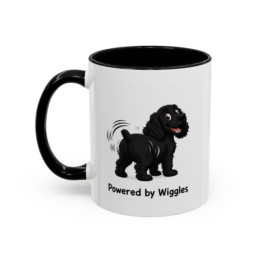 Powered by Wiggles Mug - Cocker Spaniel - Black