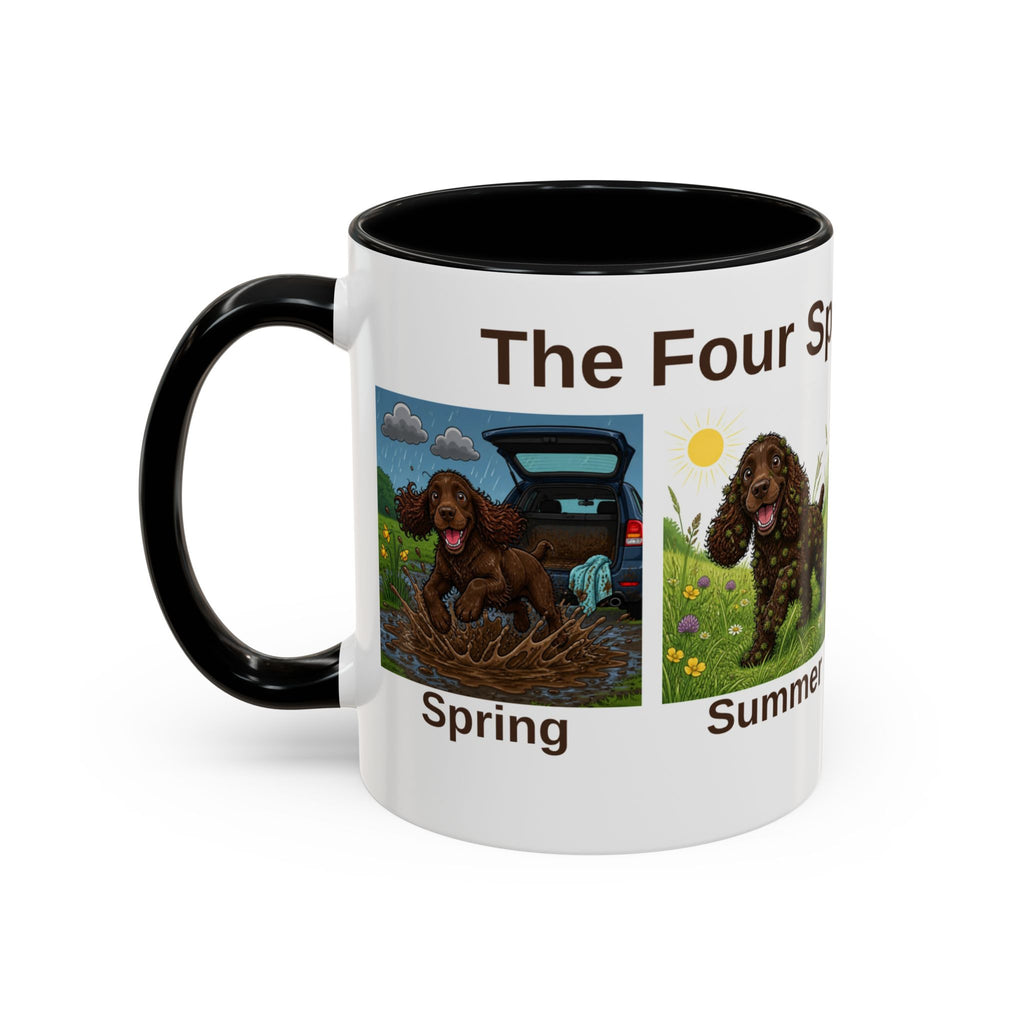 Four Spaniel Seasons Mug - Cocker Spaniel - Brown