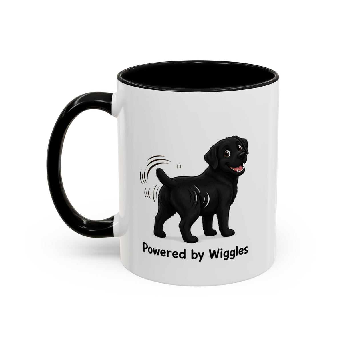 Powered by Wiggles Mug - Labrador - Black