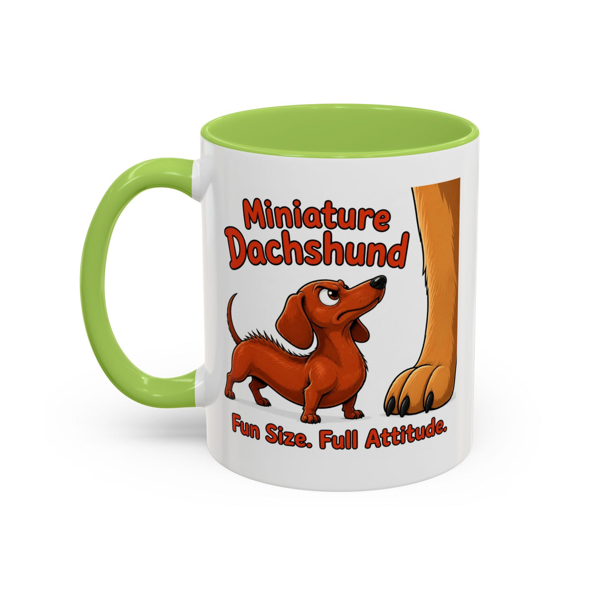 Fun Size Full Attitude Mug - Dachshund - Red