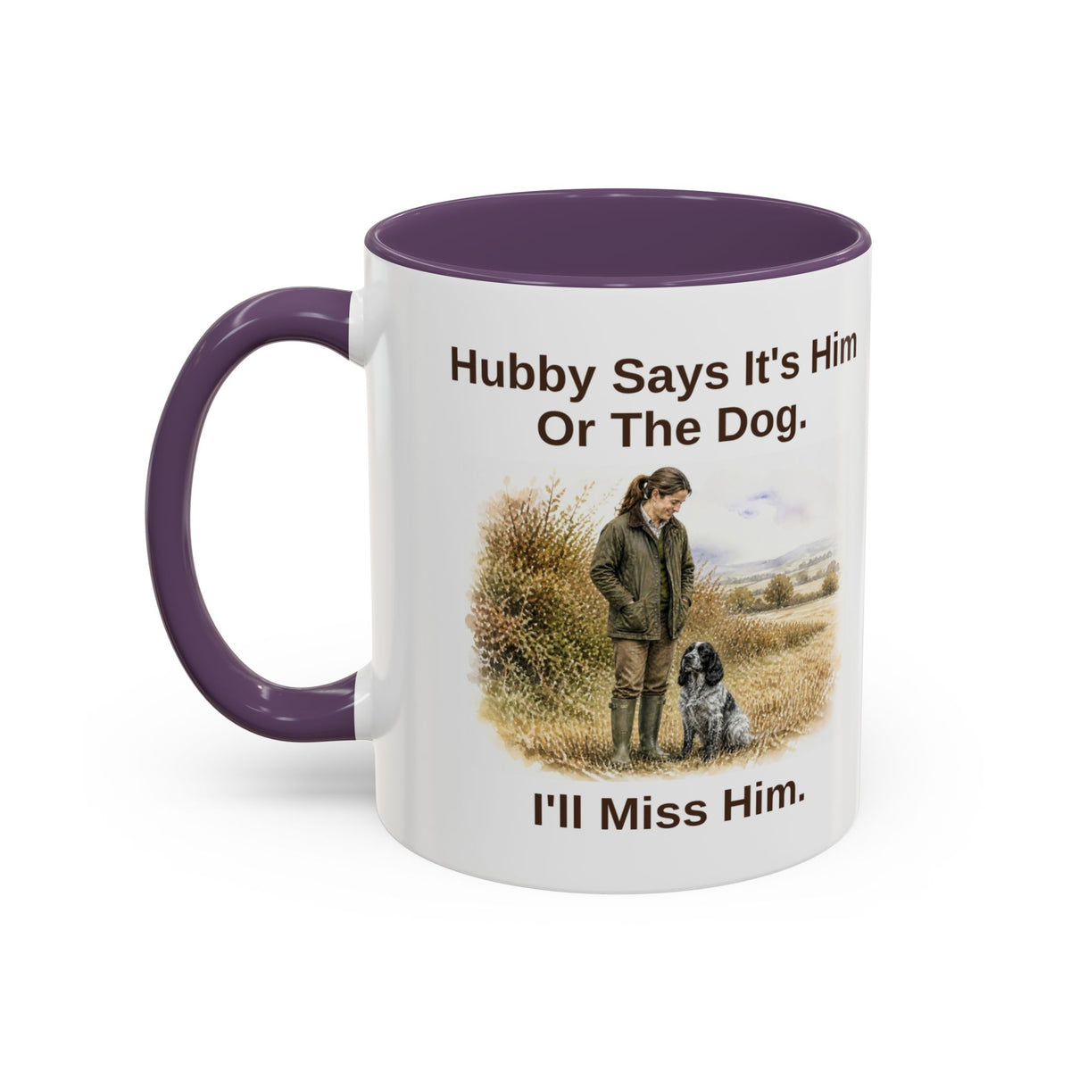 Hubby Says Mug - Cocker Spaniel - Blue Roan - Brunette