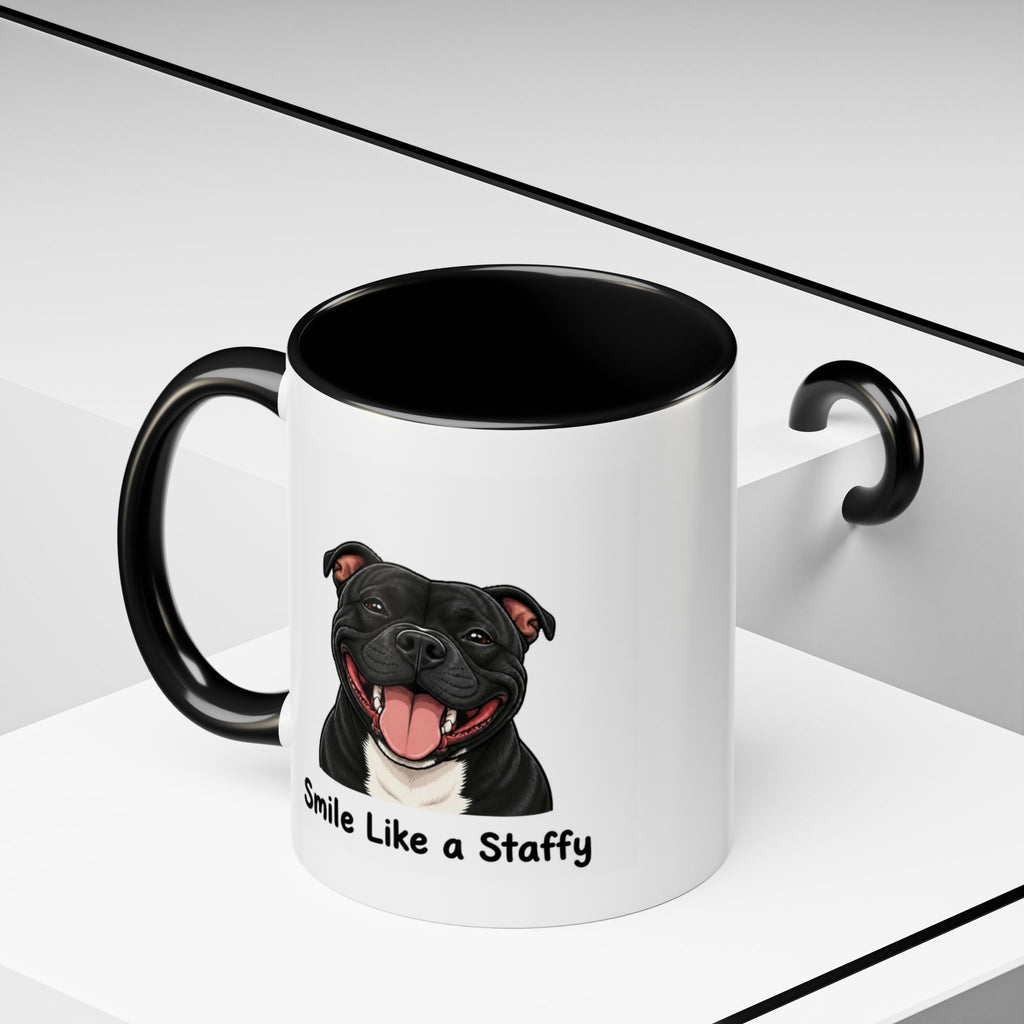 Staffy Smile Mug - Staffordshire Bull Terrier - Black