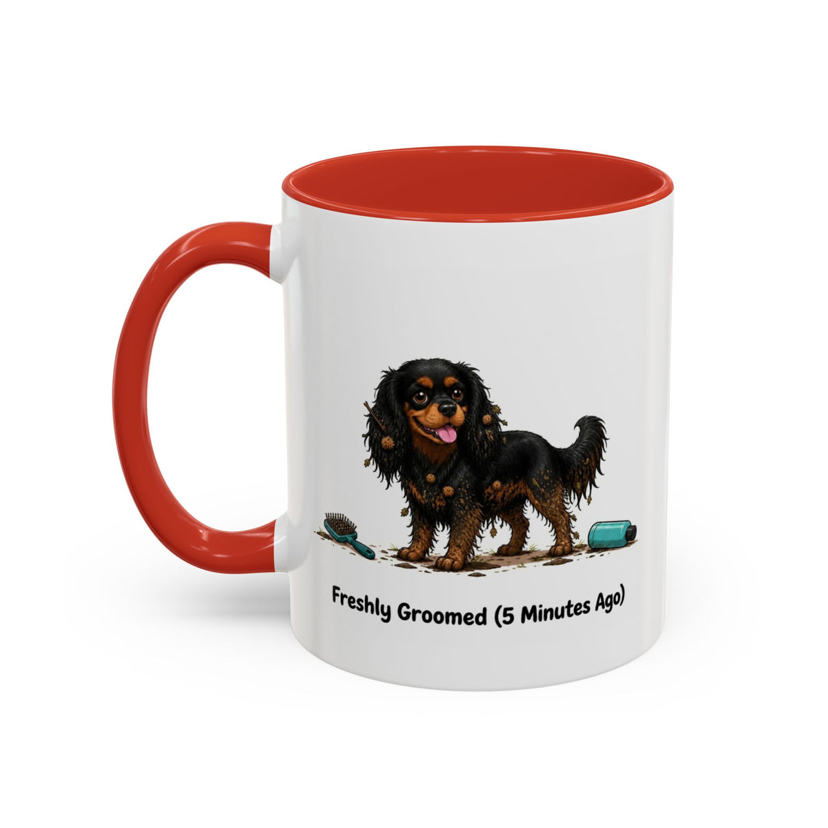 Freshly Groomed Mug - Cavalier King Charles Spaniel - Black & Tan