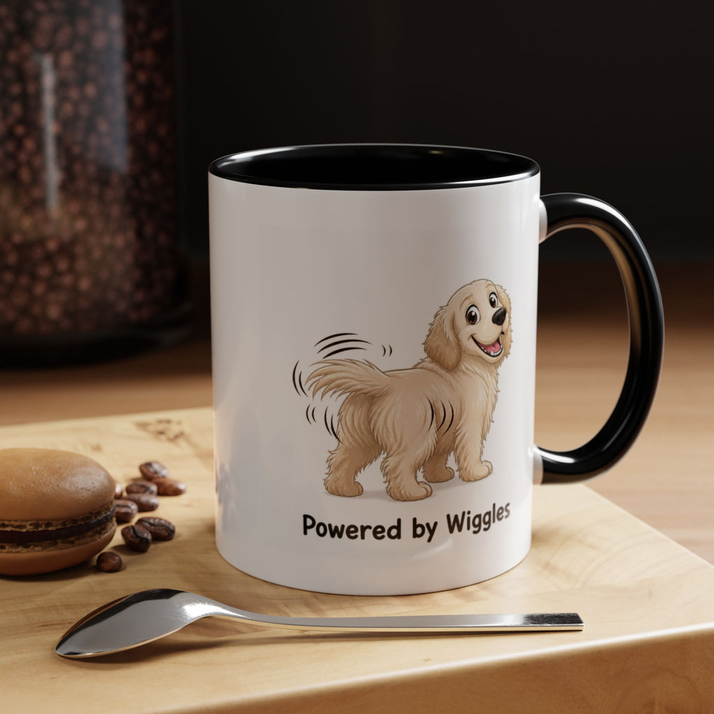 Powered by Wiggles Mug - Golden Retriever - Cream
