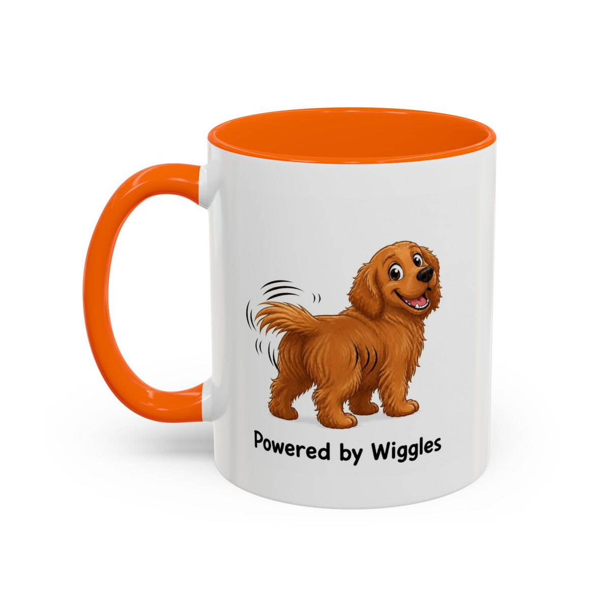 Powered by Wiggles Mug - Golden Retriever - Dark Golden