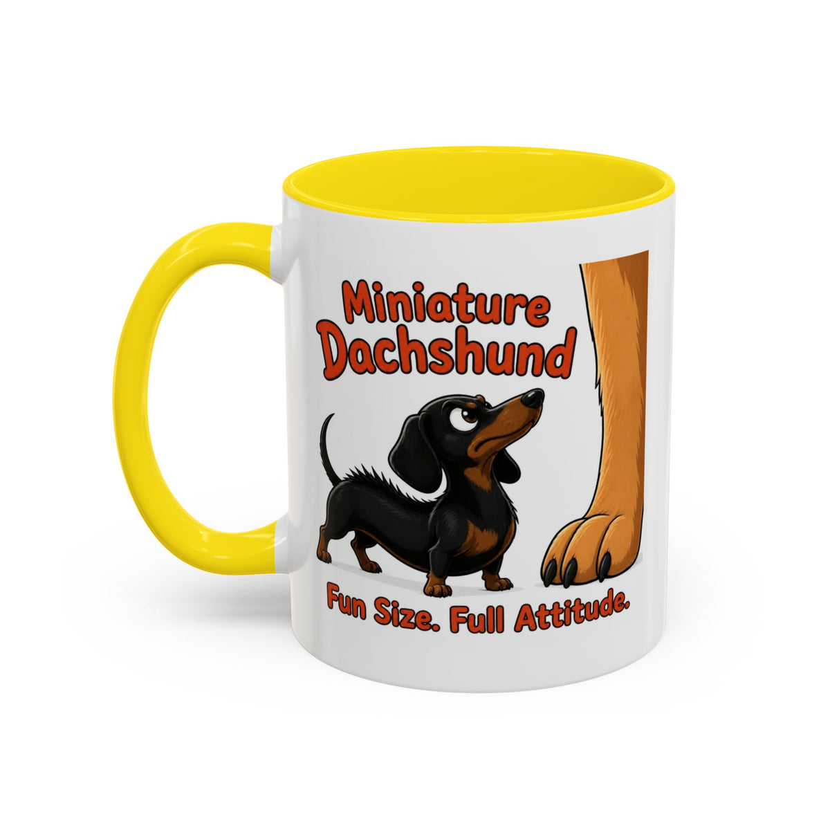 Fun Size Full Attitude Mug - Dachshund - Black & Tan