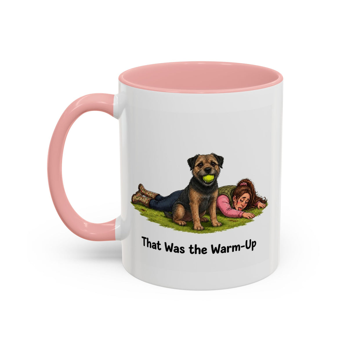 Warm-Up Mug - Border Terrier - Blue & Tan - Woman