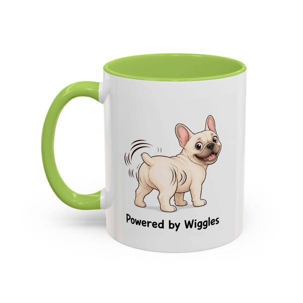 Powered by Wiggles Mug - French Bulldog - Cream