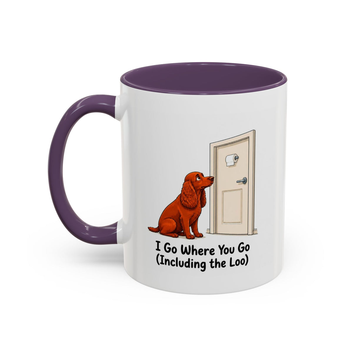 I Go Where You Go Mug - Cocker Spaniel - Red