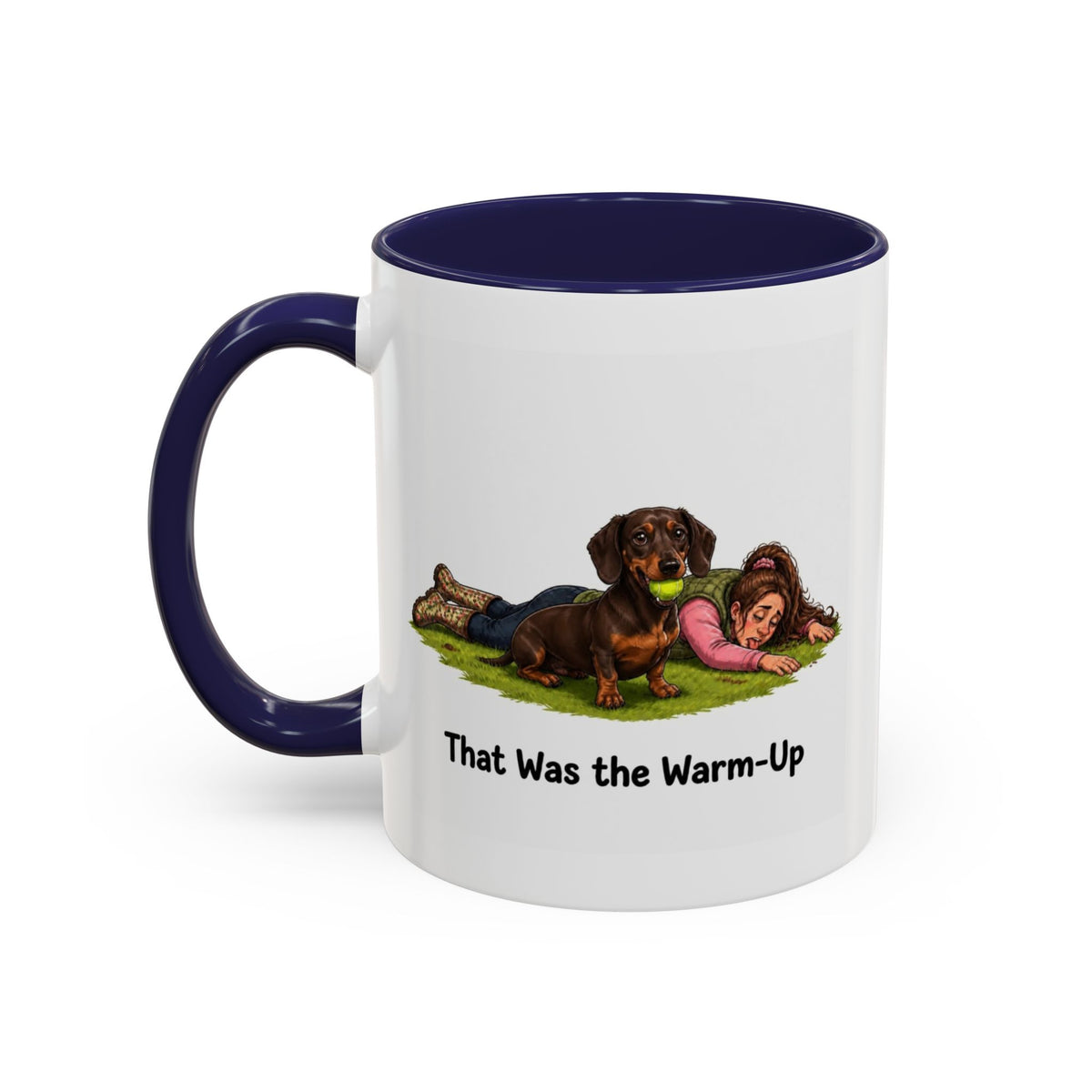 Warm-Up Mug - Mini Smooth Dachshund - Chocolate & Tan - Woman