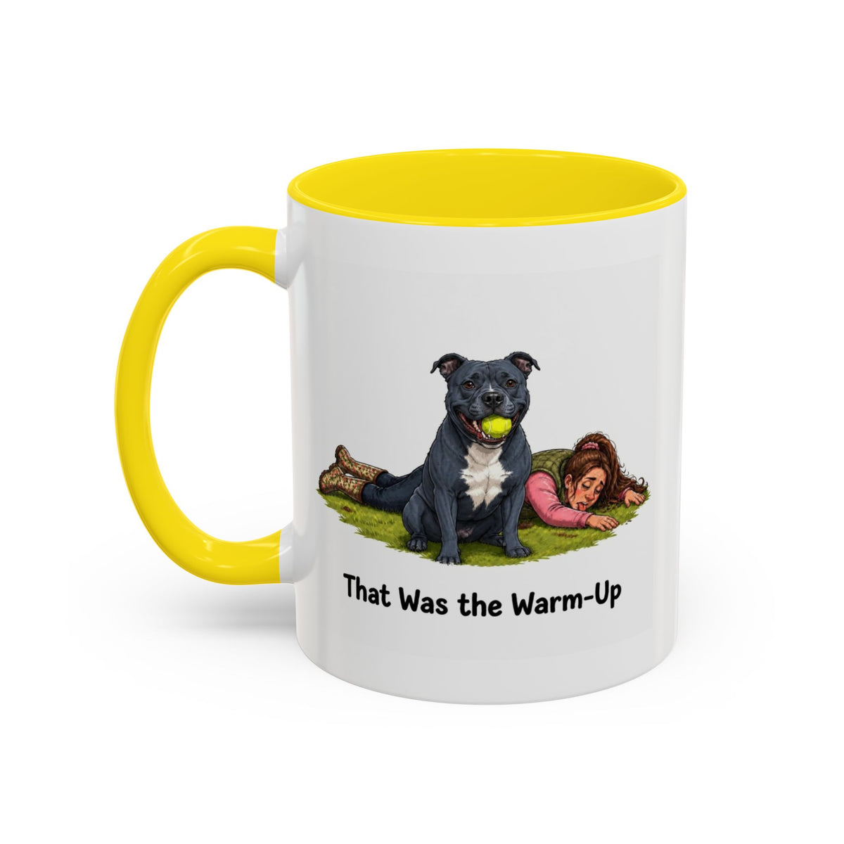Warm-Up Mug - Staffordshire Bull Terrier - Blue - Woman