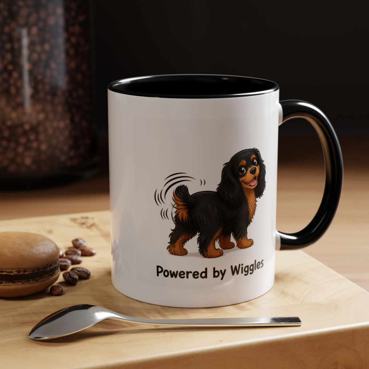 Powered by Wiggles Mug - Cavalier King Charles Spaniel - Black & Tan