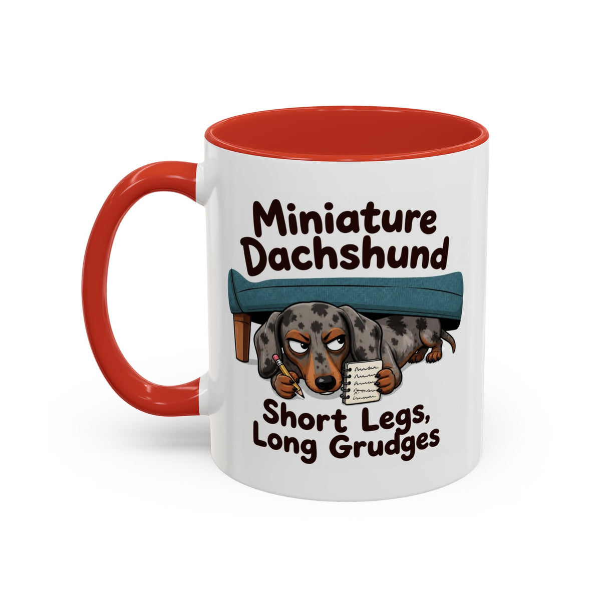 Short Legs Long Grudges Mug - Dachshund - Dapple