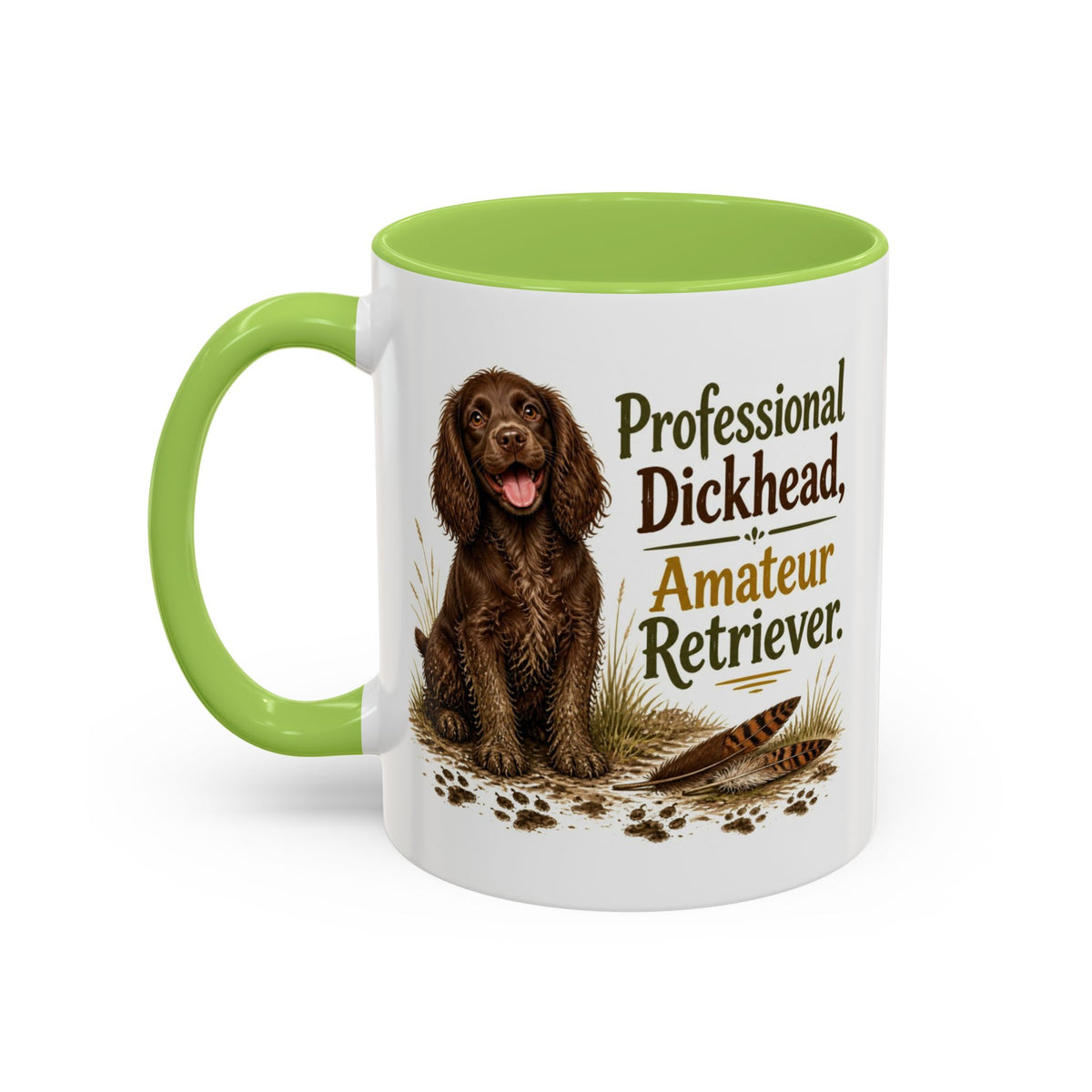 Funny Chocolate Cocker Spaniel Mug - Professional Dickhead, Amateur Retriever, Working Gun Dog Gift, Pheasant Shooting Mug, 11oz