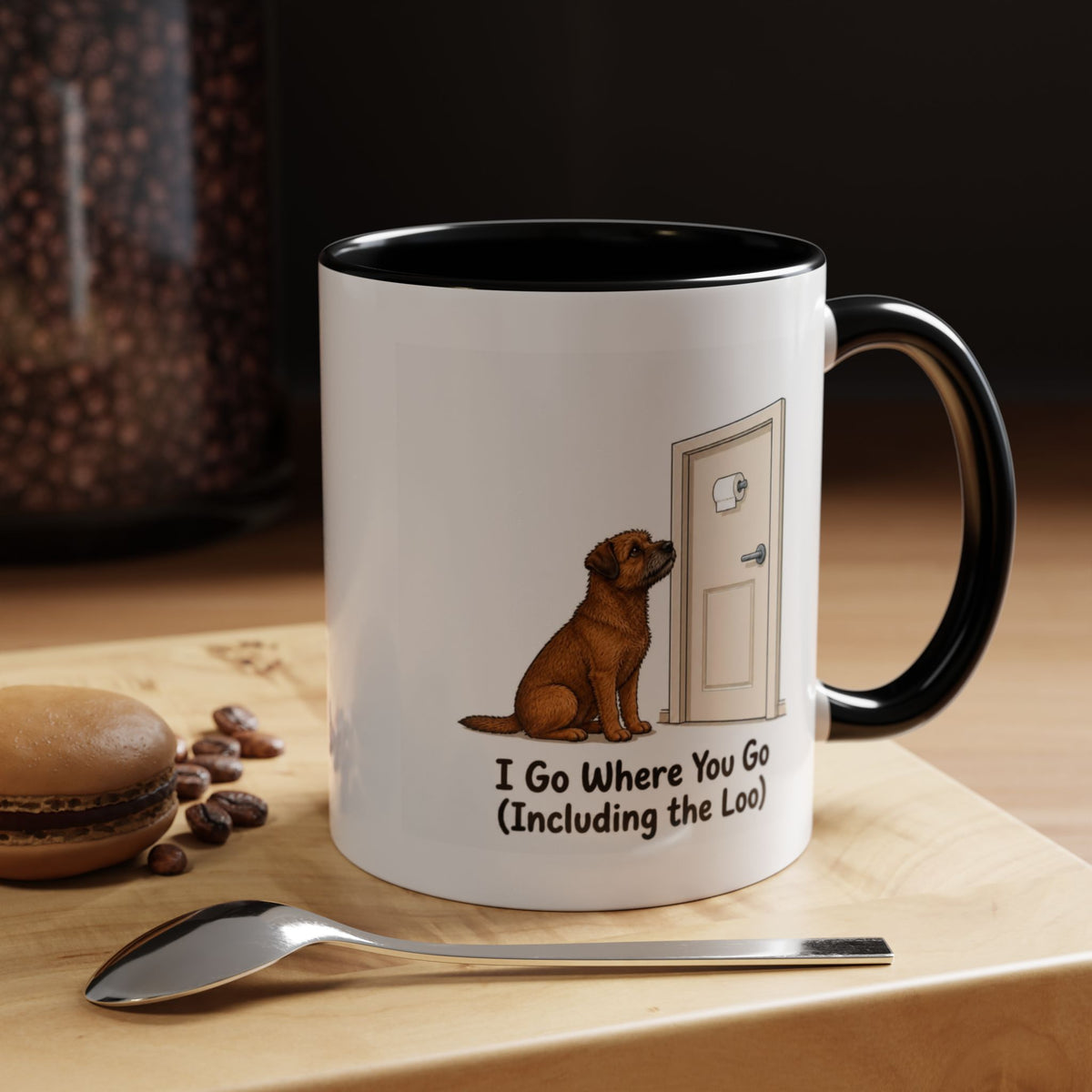 I Go Where You Go Mug - Border Terrier - Red