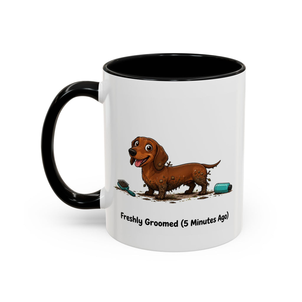 Freshly Groomed Mug - Mini Smooth Dachshund - Red