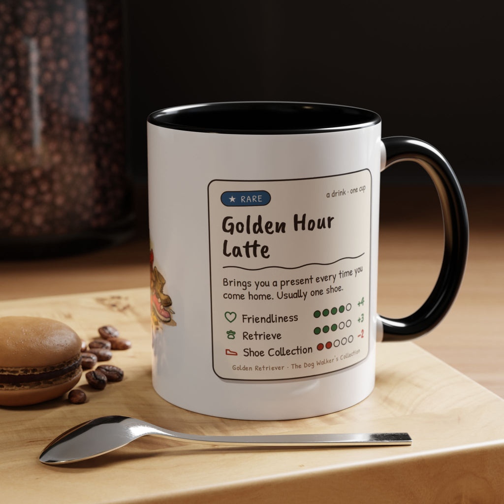 Funny golden retriever mug, dog with a stolen shoe – view 8