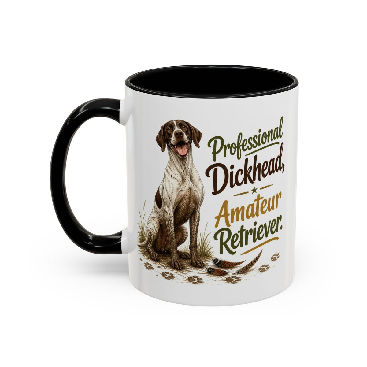 Funny English Pointer Mug - Professional Dickhead, Amateur Retriever, Working Gun Dog Gift, Pheasant Shooting Mug, 11oz