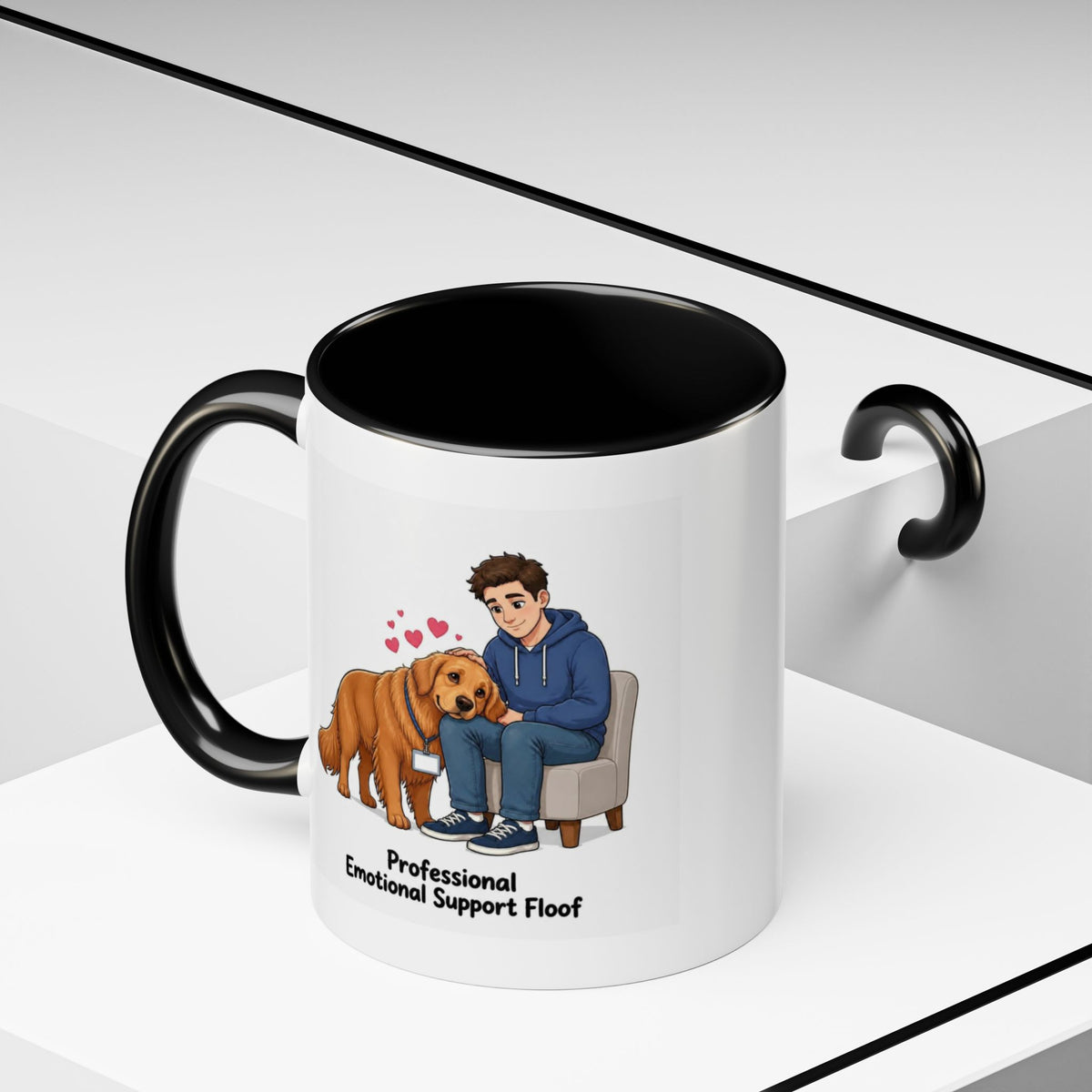 Support Floof Mug - Golden Retriever - Dark Golden - Man