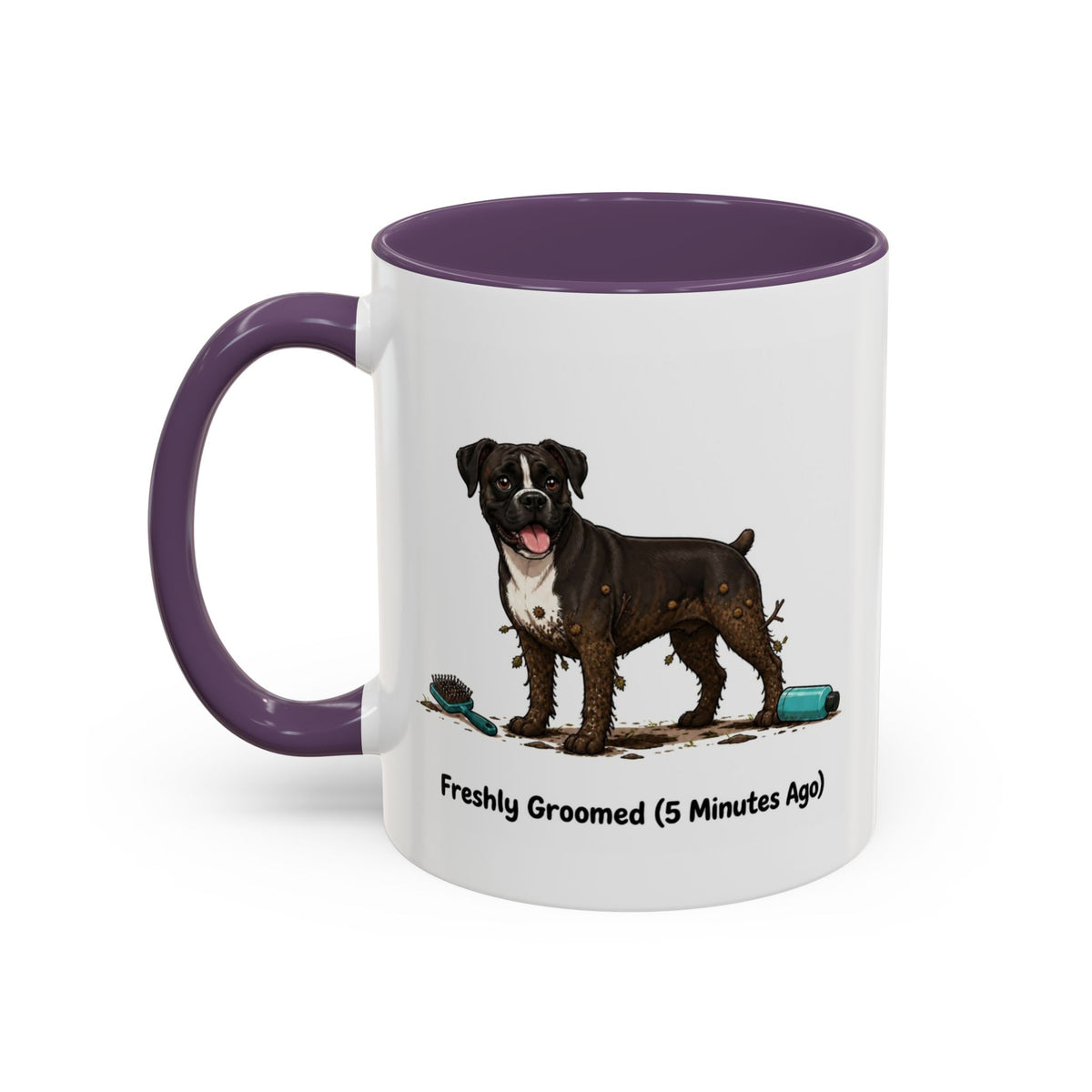 Freshly Groomed Mug - Boxer - Reverse Brindle