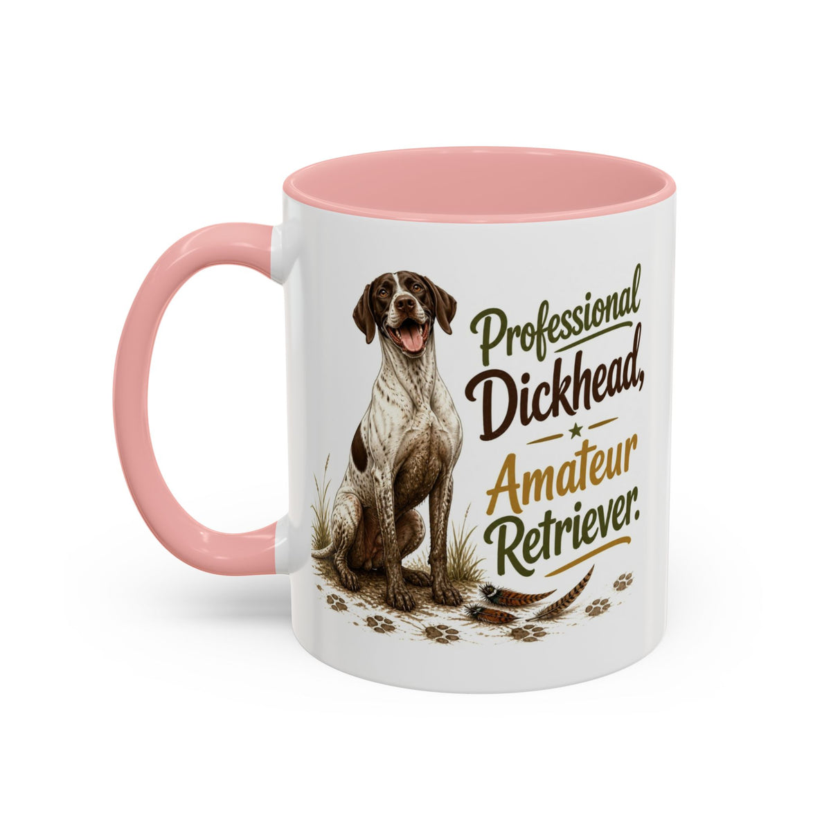 Funny English Pointer Mug - Professional Dickhead, Amateur Retriever, Working Gun Dog Gift, Pheasant Shooting Mug, 11oz