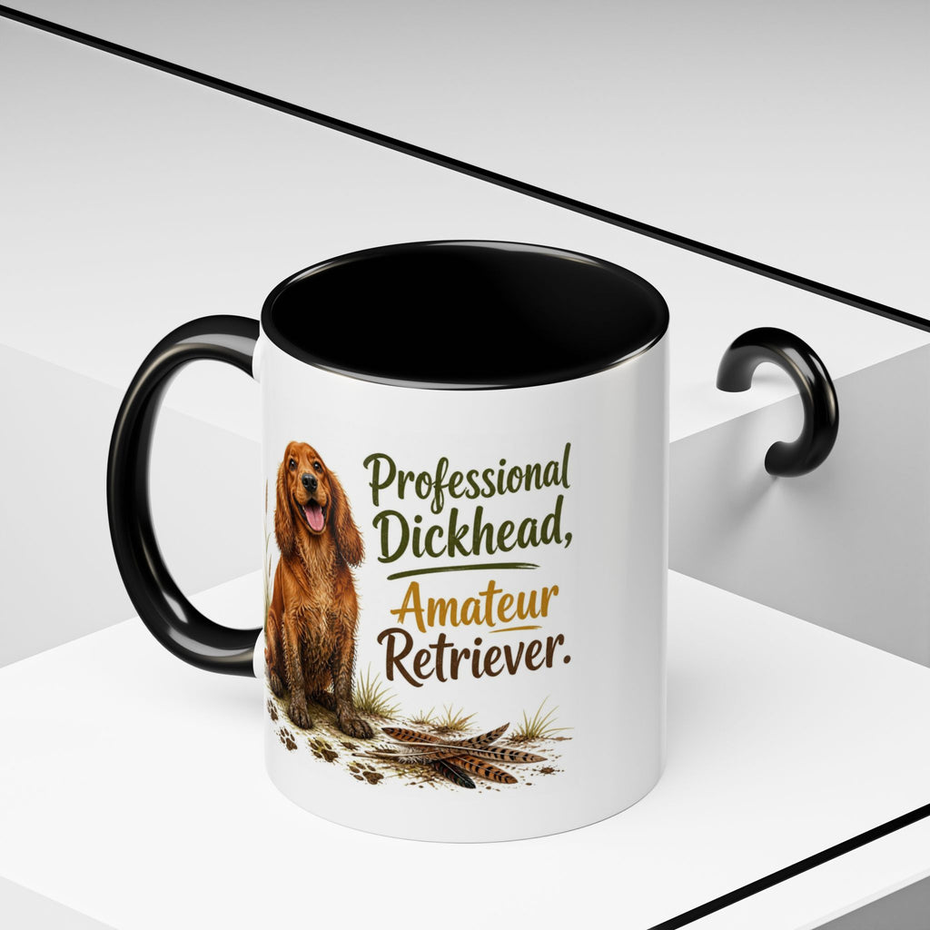 Funny Red Cocker Spaniel Mug - Professional Dickhead, Amateur Retriever, Working Gun Dog Gift, Pheasant Shooting Mug, 11oz
