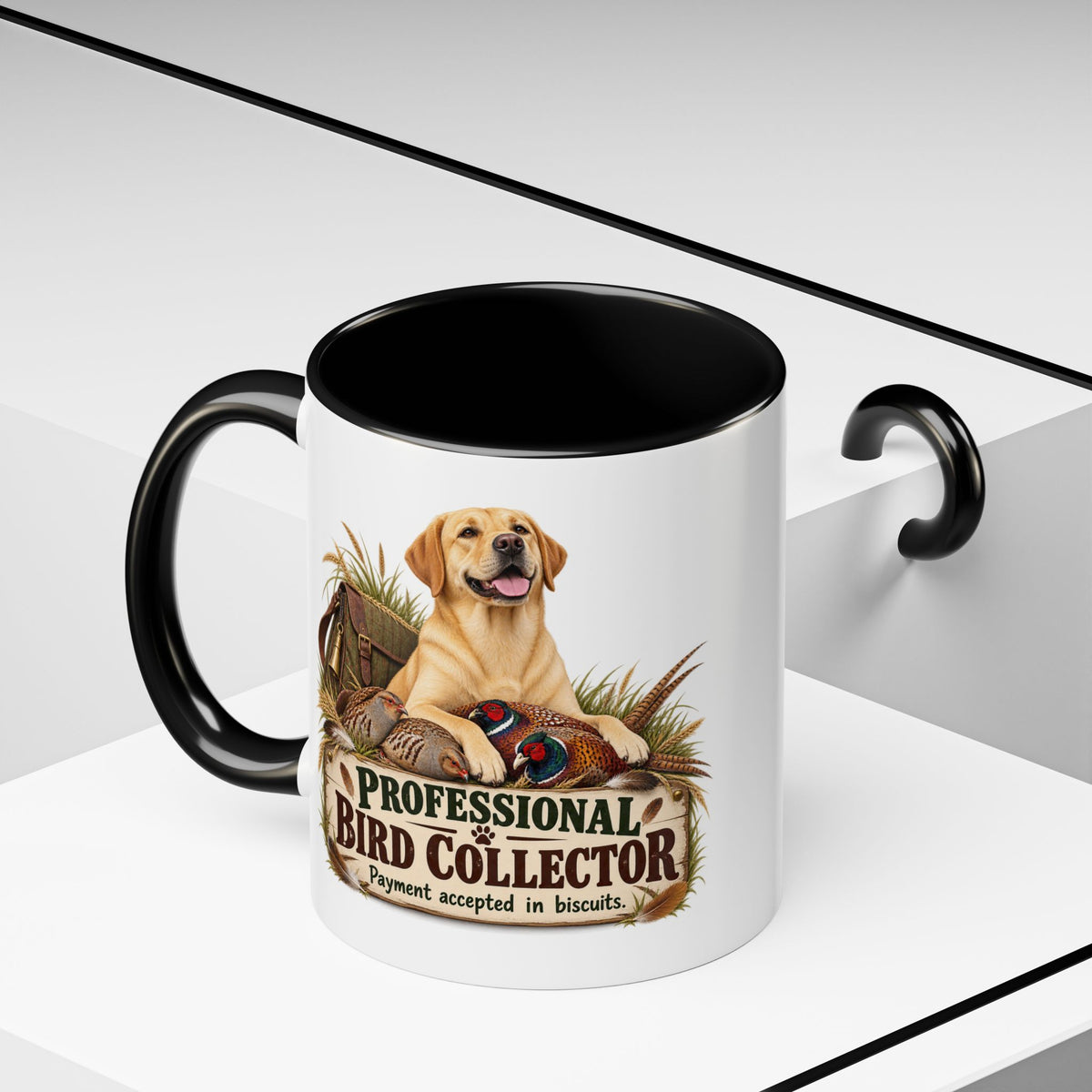 Funny Yellow Labrador Mug - Professional Bird Collector, Gundog Owner Gift, Shooting Dog Lover Coffee Mug, 11oz