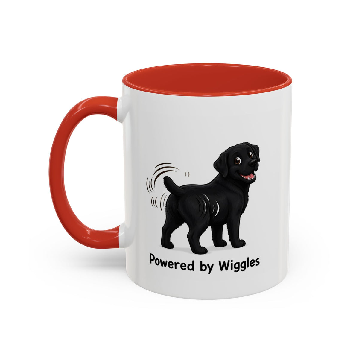 Powered by Wiggles Mug - Labrador - Black