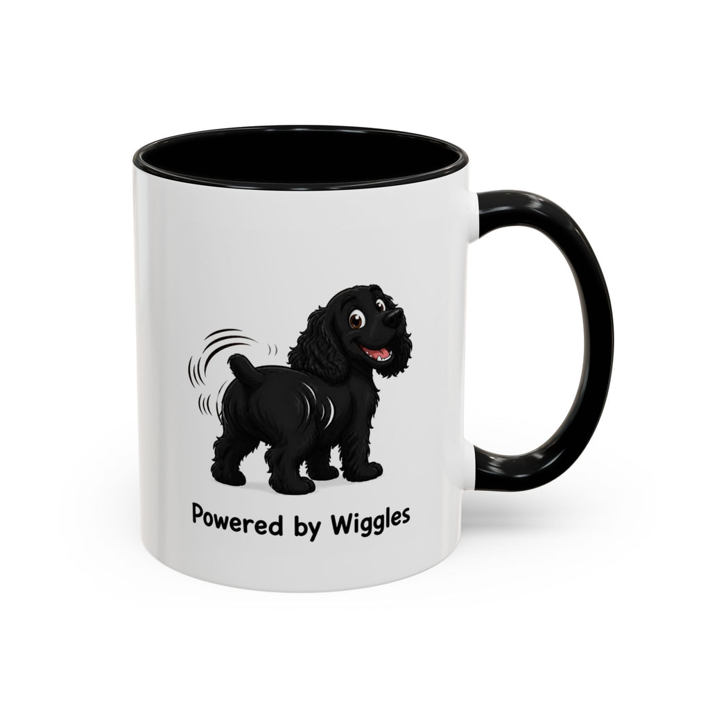 Powered by Wiggles Mug - Cocker Spaniel - Black