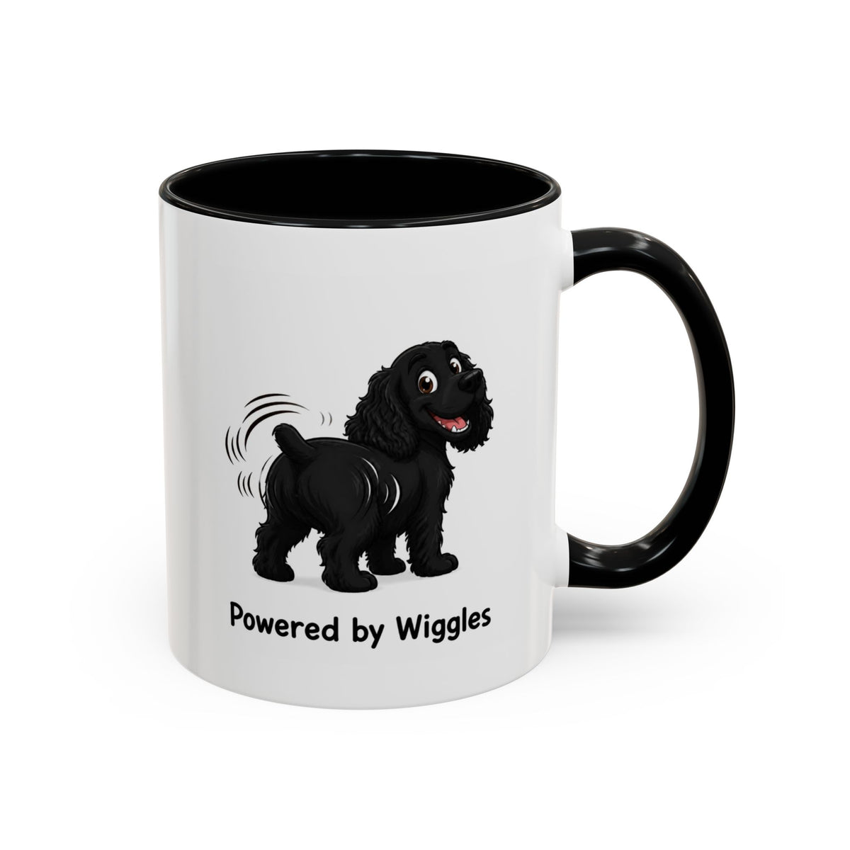 Powered by Wiggles Mug - Cocker Spaniel - Black