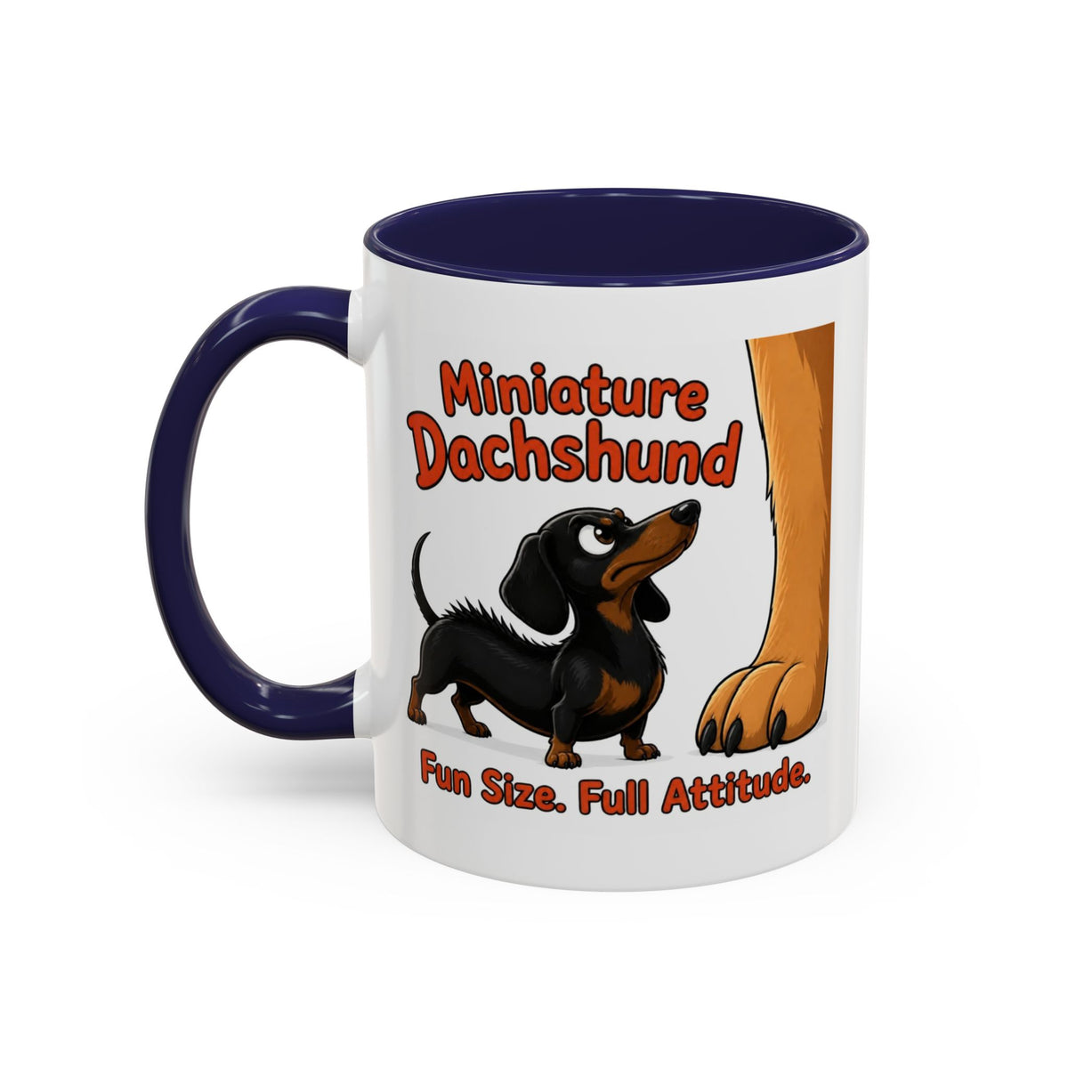 Fun Size Full Attitude Mug - Dachshund - Black & Tan