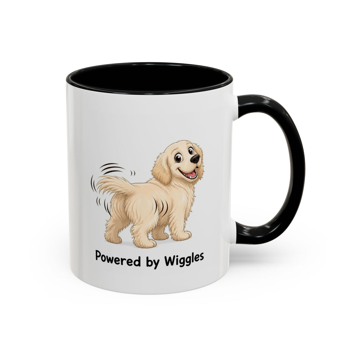 Powered by Wiggles Mug - Golden Retriever - Cream