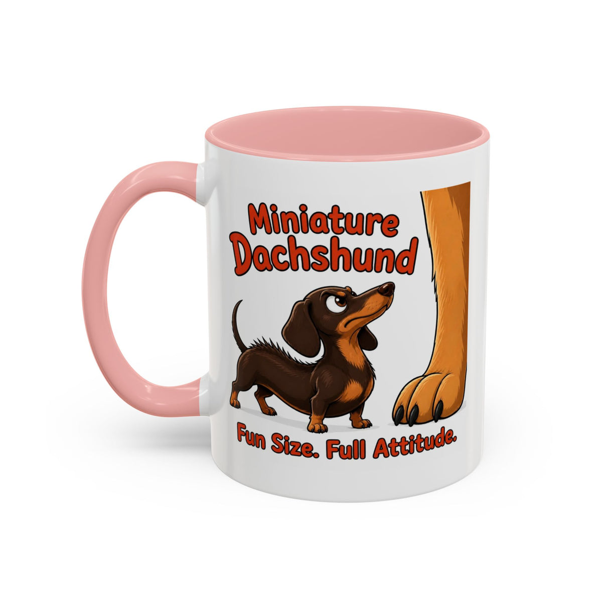 Fun Size Full Attitude Mug - Dachshund - Chocolate & Tan
