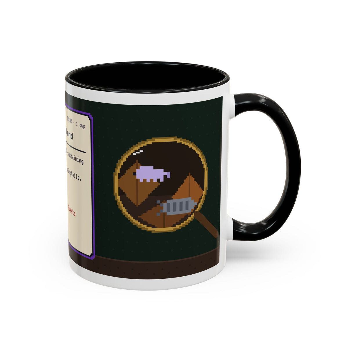 Bioactive Blend pixel art vivarium keeper mug, 11oz ceramic – view 5