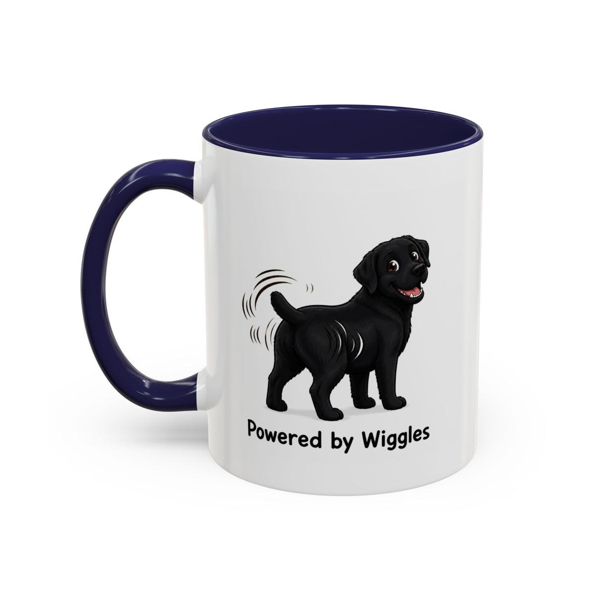 Powered by Wiggles Mug - Labrador - Black